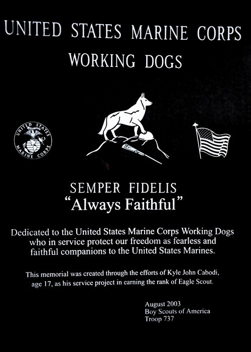 Camp Pendleton War Dog Memorial